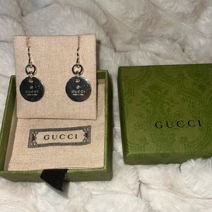 Authentic Gucci trademark circle drop earnings